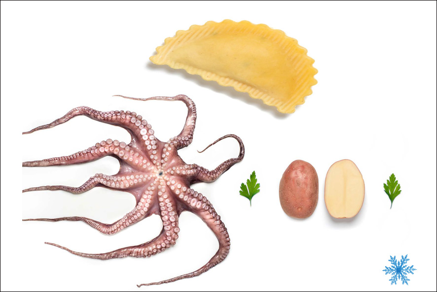 MEZZALUNA POLPO E PATATE  SG