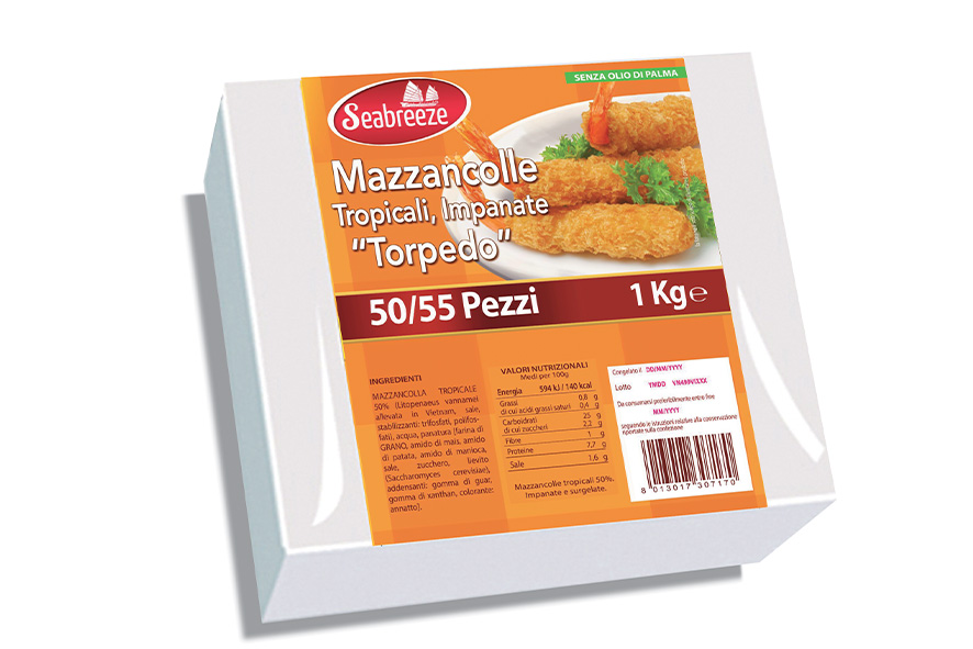 GAMBERI PANATI TORPEDO 50/55PZ SG