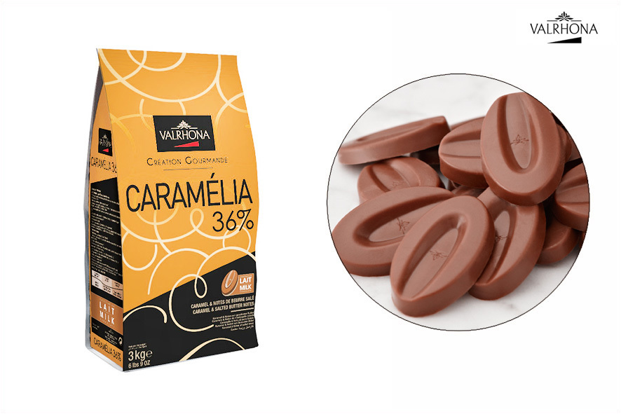 KUVERTUERE MILCH CARAMELIA 36% TROPFEN